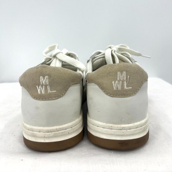 Madewell White Coated Leather Sneakers Women's Size 8.5 - Picture 8 of 10